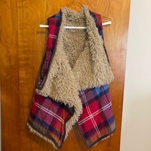 Reversible Plaid Fur Vest 🤩 😍